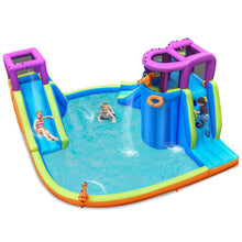 Load image into Gallery viewer, 6-in-1 Inflatable Dual Water Slide Bounce House Without Blower
