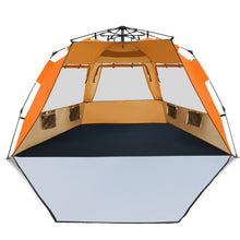 Load image into Gallery viewer, 3-4 Person Easy Pop Up Beach Tent UPF 50+ Portable Sun Shelter-Orange
