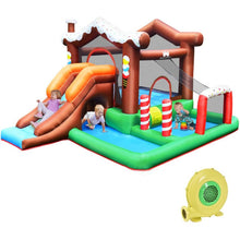 Load image into Gallery viewer, Outdoor Indoor Inflatable Kids Bounce House with 480W Air Blower
