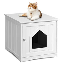 Load image into Gallery viewer, Sidetable Nightstand Weatherproof Multi-function Cat House-White
