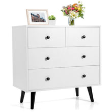 Load image into Gallery viewer, 4 Drawers Dresser Chest of Drawers Free Standing Sideboard Cabinet-White
