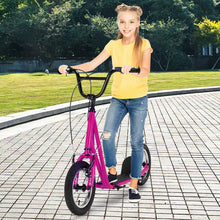 Load image into Gallery viewer, Height Adjustable Kid Kick Scooter with 12 Inch Air Filled Wheel-Pink
