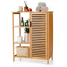 Load image into Gallery viewer, Bamboo Bathroom Storage Cabinet with Single Door-Natural
