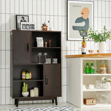 Load image into Gallery viewer, Sideboard Storage Cabinet with Door Shelf-Espresso

