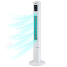 Load image into Gallery viewer, Portable 48 Inch Oscillating Standing Bladeless Tower Fans with 3 Speeds Remote Control-White

