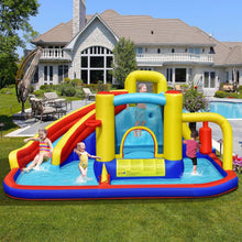 Load image into Gallery viewer, 7-in-1 Inflatable Water Slide Water Park Kids Bounce Castle with 735W Air Blower
