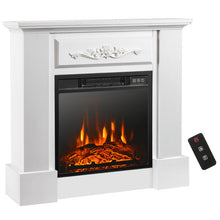 Load image into Gallery viewer, 1400W TV Stand Electric Fireplace Mantel with Remote Control-White
