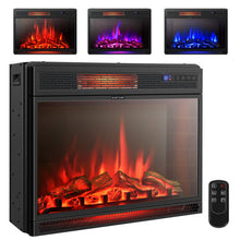 Load image into Gallery viewer, 28 Inch Electric Freestanding and Recessed Fireplace with Remote

