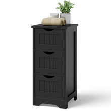 Load image into Gallery viewer, Bathroom Floor Freestanding Storage Organizer with 3 Drawers-Black

