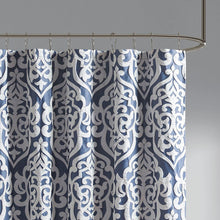 Load image into Gallery viewer, Madison Park Odette 100% Polyester Jacquard Shower Curtain- Navy MP70-6876 By Olliix
