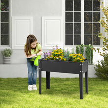 Load image into Gallery viewer, Metal Raised Garden Bed with Legs and Drainage Hole for Vegetable Flower-24 x 11 x 18 inches
