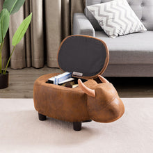 Load image into Gallery viewer, Buffalo Upholstered Ride-on Storage Ottoman Footrest
