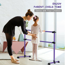 Load image into Gallery viewer, 4ft Portable Height Adjustable Freestanding Ballet Barre-Purple
