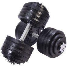 Load image into Gallery viewer, 200 lbs Adjustable Cap Weight Workout Dumbbell Set
