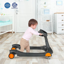 Load image into Gallery viewer, 2-in-1 Foldable Activity Push Walker with Adjustable Height-Dark Gray
