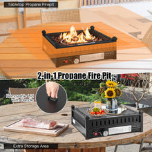 Load image into Gallery viewer, 16.5 Inch Tabletop Propane Fire Pit with Simple Ignition System-Black

