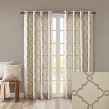 Load image into Gallery viewer, Madison Park Fretwork Print Window Curtain -95" Panel MP40-1283 By Olliix
