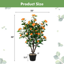 Load image into Gallery viewer, 3.3 Feet Artificial Camellia Tree for Indoor and Outdoor
