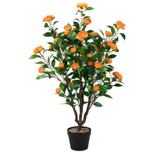 Load image into Gallery viewer, 3.3 Feet Artificial Camellia Tree for Indoor and Outdoor
