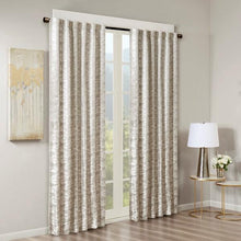 Load image into Gallery viewer, Sunsmart Cassius Marble Jacquard Total Blackout Rod Pocket/Back Tab Curtain Panel SS40-0098 By Olliix
