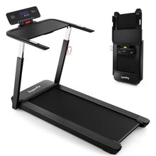 Load image into Gallery viewer, 3HP Folding Treadmill with Adjustable Height and APP Control-Black
