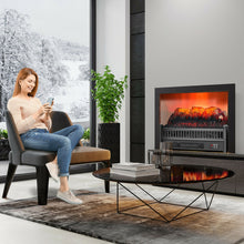 Load image into Gallery viewer, 1400W Electric Fireplace Log Heater with Adjustable Flame Brightness-Black
