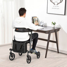 Load image into Gallery viewer, Folding Aluminum Rollator Lightweight Medical Walker-Gray
