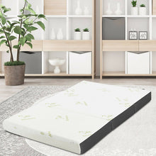 Load image into Gallery viewer, 6"  Tri-Folding Memory Mattress Sofa Bed Guests Floor Mat Carry Bag-Queen size
