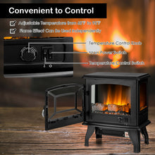 Load image into Gallery viewer, Freestanding Fireplace Heater with Realistic Dancing Flame Effect-Black
