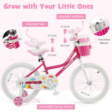 Load image into Gallery viewer, Kids Bicycle 18 Inch Toddler and Kids Bike with Training Wheels for 6-8 Year Old Kids-Pink
