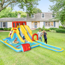 Load image into Gallery viewer, Inflatable Dual Slide Water Park Climbing Bouncer with 735W Air Blower
