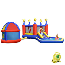 Load image into Gallery viewer, Kids Inflatable Bouncy Castle with Slide Large Jumping Area Playhouse and 735W Blower
