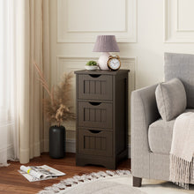 Load image into Gallery viewer, Bathroom Floor Freestanding Storage Organizer with 3 Drawers-Brown
