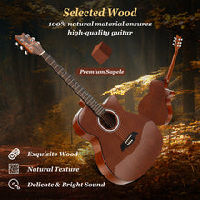 Load image into Gallery viewer, 41 Inch Full Size Acoustic Guitar with Sapele Body Strap Picks

