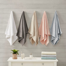 Load image into Gallery viewer, 6 Piece Spa Waffle Cotton Jacquard Towels Set MP73-7179 By Olliix
