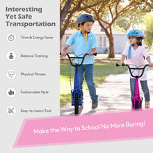 Load image into Gallery viewer, Height Adjustable Kid Kick Scooter with 12 Inch Air Filled Wheel-Pink
