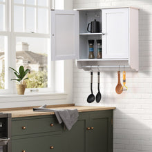 Load image into Gallery viewer, Wall Mounted Bathroom Storage Medicine Cabinet with Towel Bar-White
