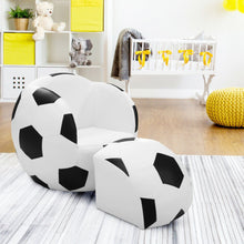 Load image into Gallery viewer, Football Shaped Kids Sofa Couch with Ottoman
