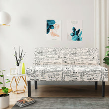 Load image into Gallery viewer, Living Room Wooden Leg Armless Loveseat Sofa-Multicolor
