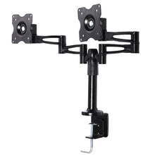 Load image into Gallery viewer, Fully Adjustable Desk Dual LCD Monitor Arms Stand
