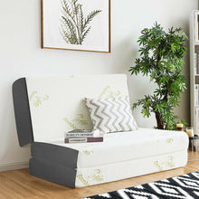 Load image into Gallery viewer, 6"  Tri-Folding Memory Mattress Sofa Bed Guests Floor Mat Carry Bag-Queen size
