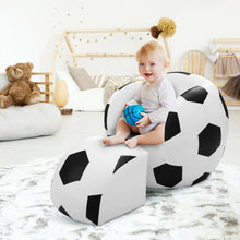 Load image into Gallery viewer, Football Shaped Kids Sofa Couch with Ottoman
