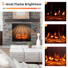 Load image into Gallery viewer, 18 Inch Electric Fireplace Freestanding Wall-Mounted Heater with Adjustable LED Flame
