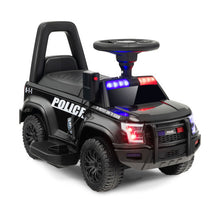 Load image into Gallery viewer, 6V Kids Ride On Police Car with Real Megaphone and Siren Flashing Lights-Black
