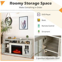 Load image into Gallery viewer, Fireplace TV Stand with 1400W Electric Fireplace-Gray
