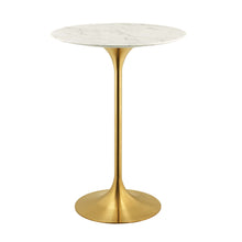 Load image into Gallery viewer, Lippa 28" Round Faux Marble Bar Table by Modway
