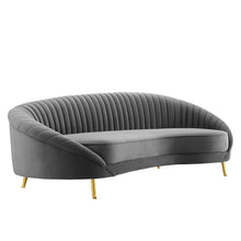Load image into Gallery viewer, Camber Channel Tufted Performance Velvet Sofa by Modway
