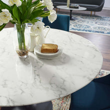 Load image into Gallery viewer, Lippa 60" Round Faux Marble Dining Table by Modway

