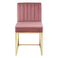 Load image into Gallery viewer, Carriage Channel Tufted Sled Base Performance Velvet Dining Chair by Modway
