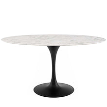 Load image into Gallery viewer, Lippa 60" Oval Faux Marble Dining Table by Modway
